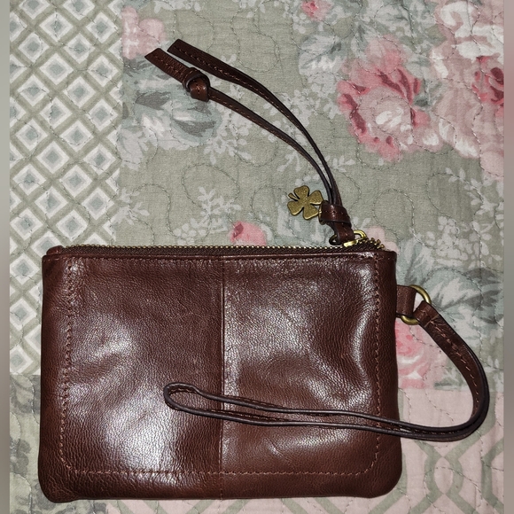 Lucky Brand Kora Leather Zippered Shoulder Bag w/Leather Wristlet Included - Picture 9 of 14